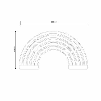 LED Neonska zidna dekoracija RAINBOW LED/3W/3xAA USB šareni