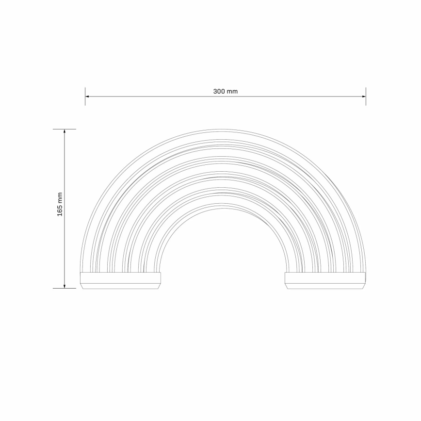 LED Neonska zidna dekoracija RAINBOW LED/3W/3xAA USB šareni
