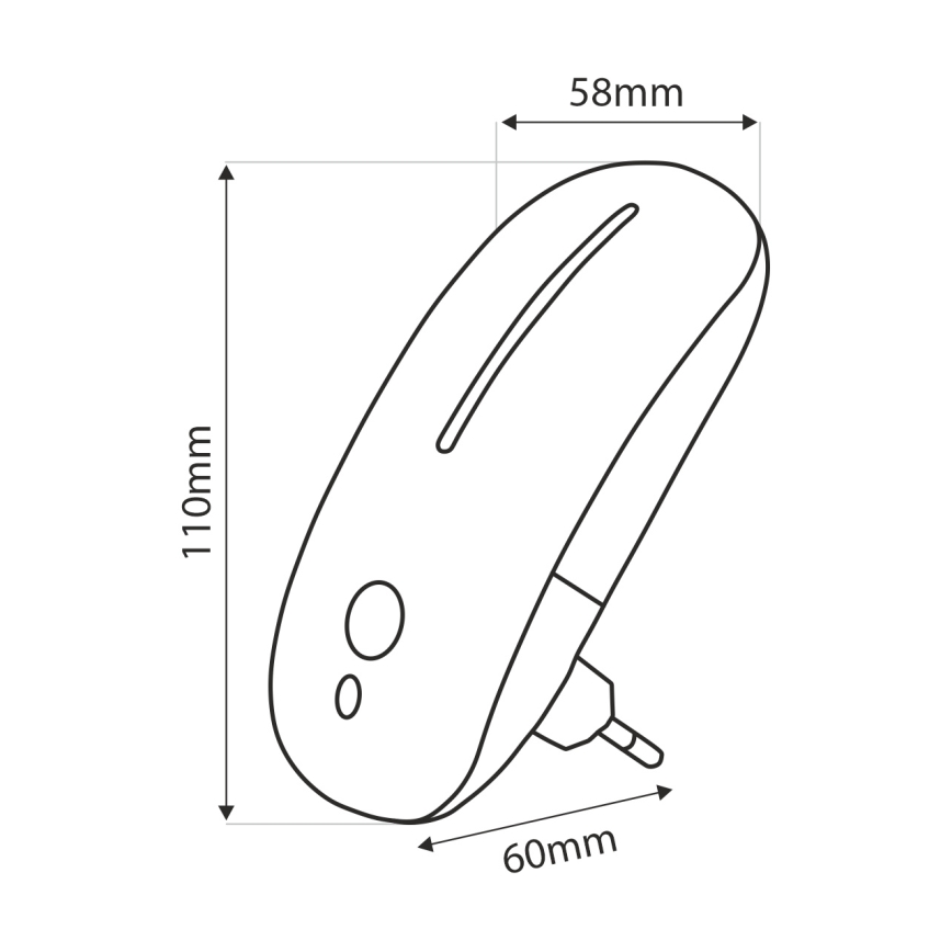 LED Noćno svetlo sa senzorom LED/1W/230V bela