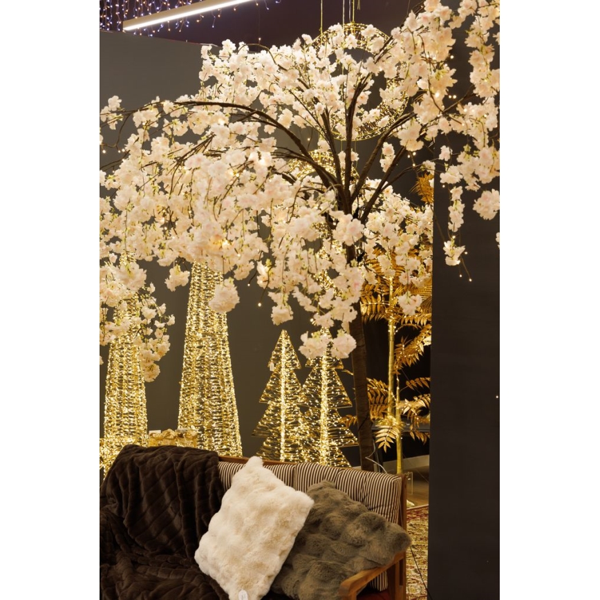 LED Novogodišnja veštačka jelka CHERRY TREE 288xLED/230V 2,5 m trešnja
