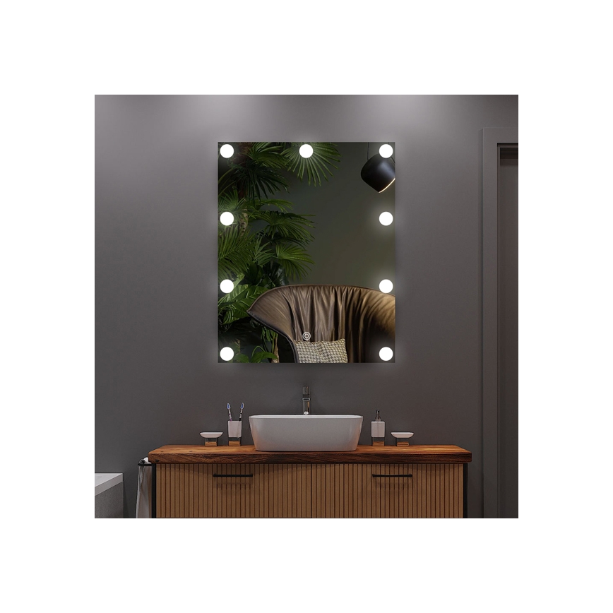 LED Ogledalo sa osvetljenjem 9xLED/1W/230V 3000/4000/6000K 50x40 cm IP44