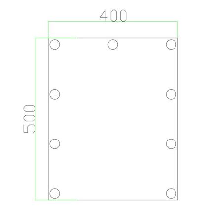 LED Ogledalo sa osvetljenjem 9xLED/1W/230V 3000/4000/6000K 50x40 cm IP44