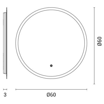 LED Ogledalo za kupatilo sa pozadinskim osvetljenjem LED/15W/230V 4000K IP44
