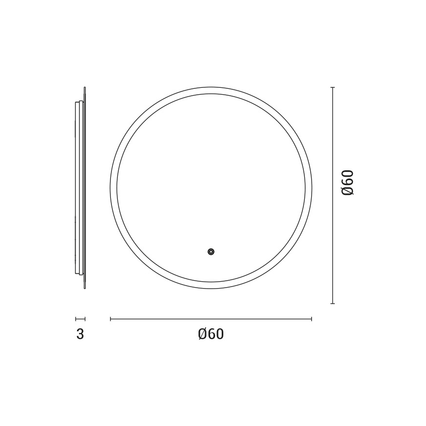 LED Ogledalo za kupatilo sa pozadinskim osvetljenjem LED/15W/230V 4000K IP44