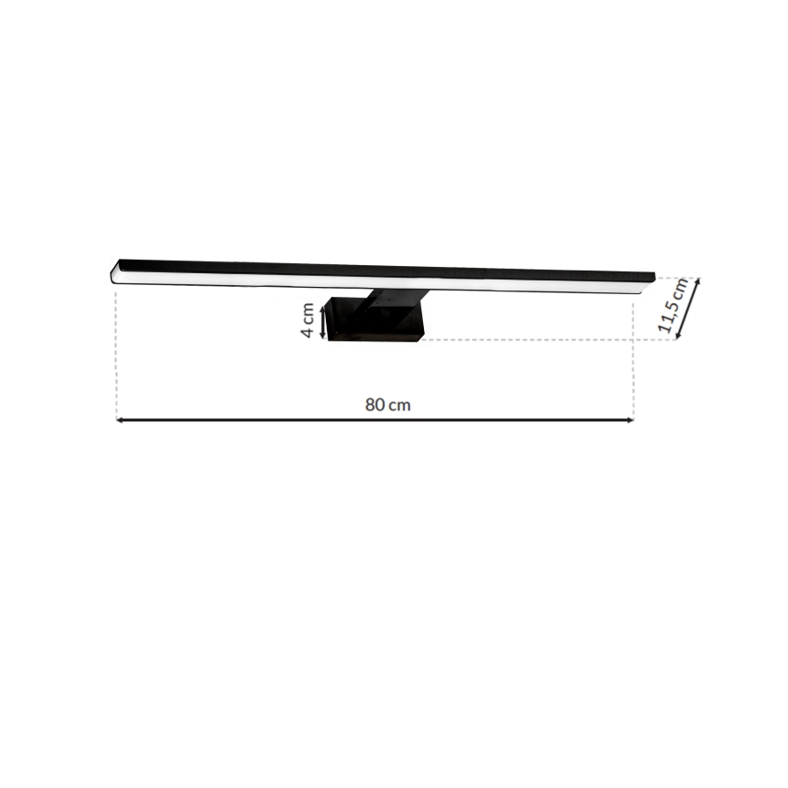 LED Osvetljenje ogledala SHINE BLACK LED/15W/230V IP44