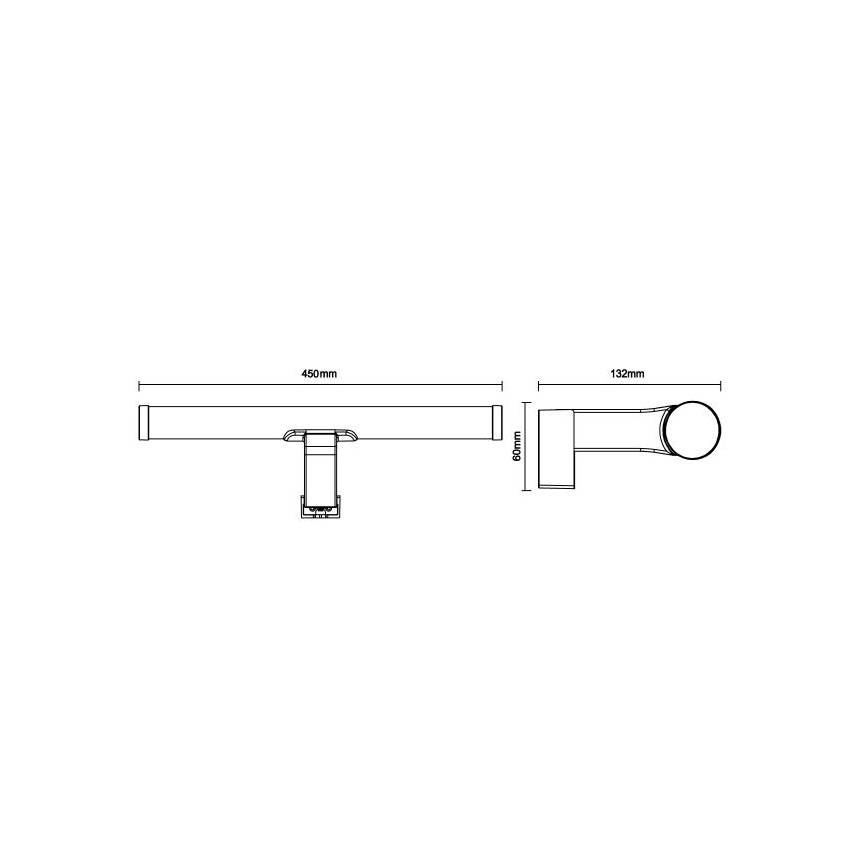 LED osvetljenje za kupatilsko ogledalo LED/10W/230V 45 cm IP44 sjajni hrom