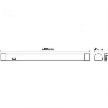 LED osvetljenje za kupatilsko ogledalo LED/15W/230V 60 cm IP44 sjajni hrom