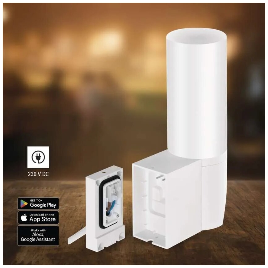 LED Pametna spoljašnja kamera sa svetlom GoSmart LED/12W/230V IP65 Wi-Fi Tuya bela