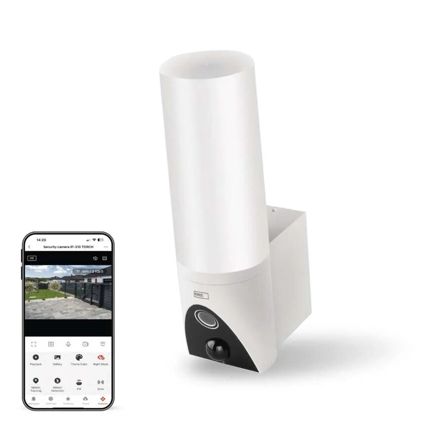 LED Pametna spoljašnja kamera sa svetlom GoSmart LED/12W/230V IP65 Wi-Fi Tuya bela