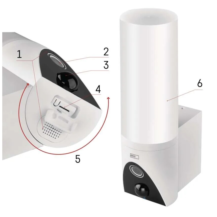 LED Pametna spoljašnja kamera sa svetlom GoSmart LED/12W/230V IP65 Wi-Fi Tuya bela