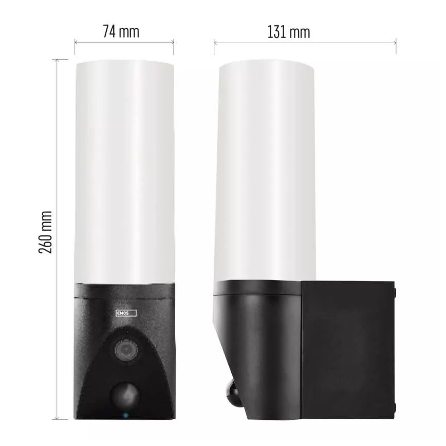 LED Pametna spoljašnja kamera sa svetlom GoSmart LED/12W/230V 3200K IP65 Wi-Fi Tuya crno