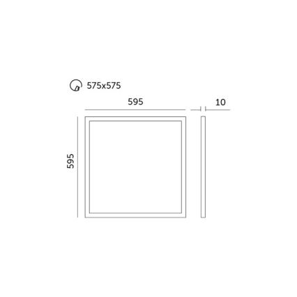 LED panel za spušteni plafon BALIS LED/40W/230V 4000K 59,5x59,5 cm