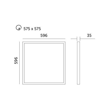 LED panel za spušteni plafon LED/40W/230V 4000K 60x60 cm