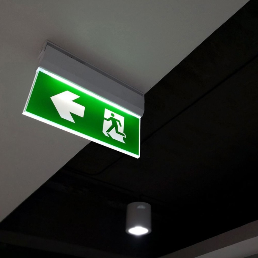 LED Panik lampa EMERGENCY EXIT LED/2,5W/230V 4u1 6000K