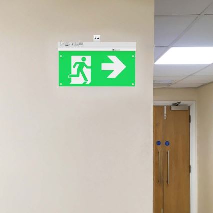 LED Panik lampa EMERGENCY EXIT LED/2,5W/230V 4u1 6000K