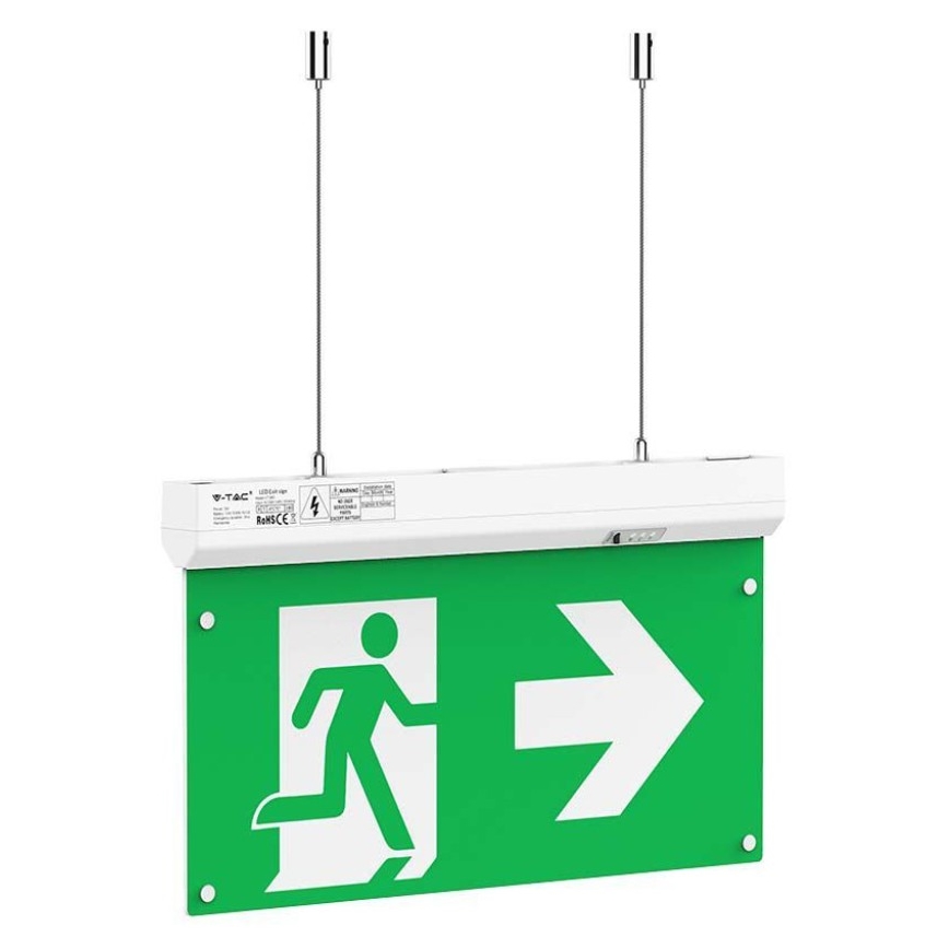 LED Panik lampa EMERGENCY EXIT LED/2,5W/230V 4u1 6000K