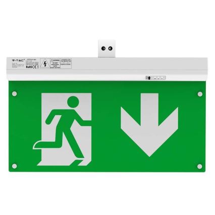LED Panik lampa EMERGENCY EXIT LED/2,5W/230V 4u1 6000K
