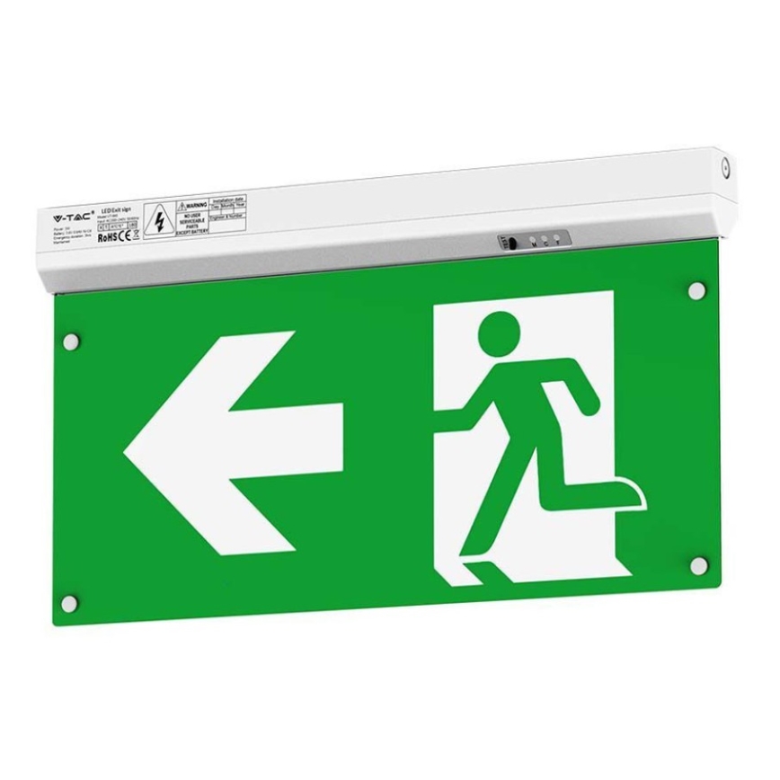 LED Panik lampa EMERGENCY EXIT LED/2,5W/230V 4u1 6000K