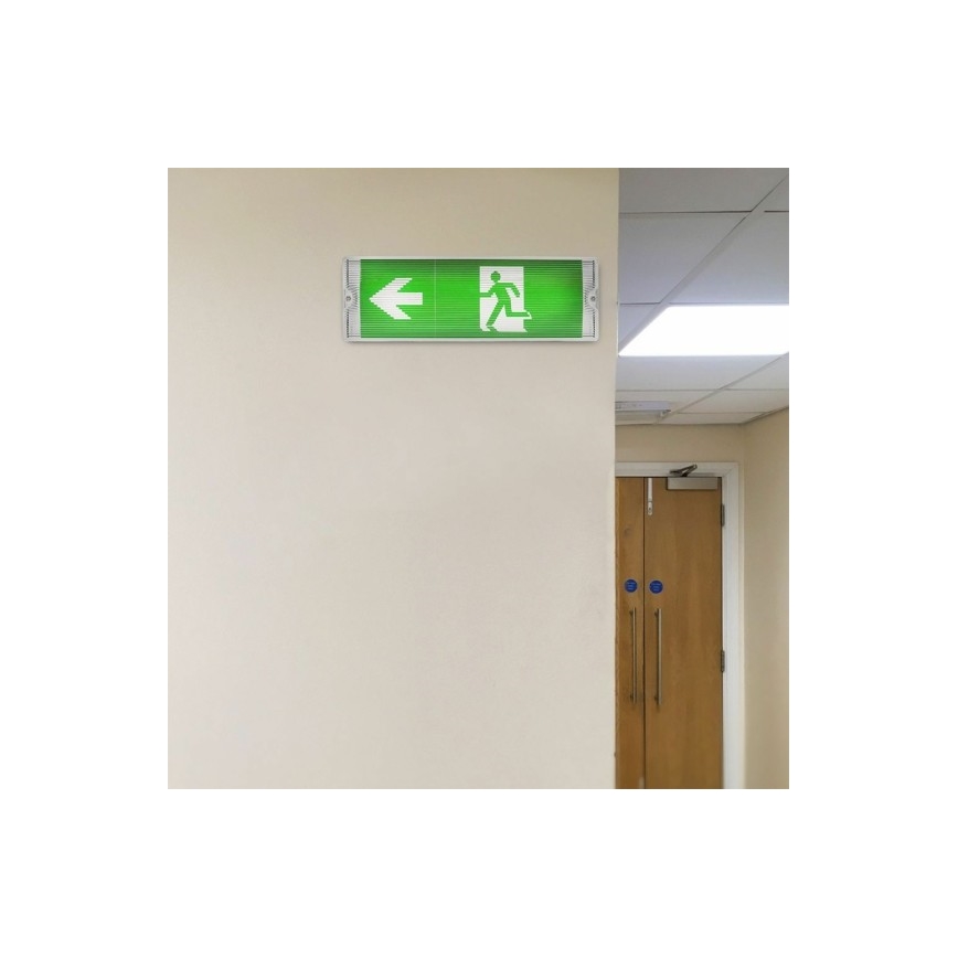 LED Panik lampa EMERGENCY EXIT LED/3W/230V 6400K IP65