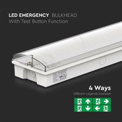 LED Panik lampa EMERGENCY EXIT LED/3W/230V 6400K IP65