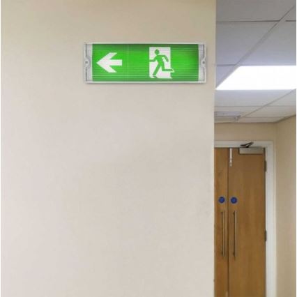 LED Panik lampa sa redovnim testom funkcionalnosti EMERGENCY EXIT LED/3W/230V 6400K IP65