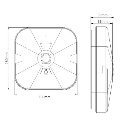 LED Panik lampa GATRION LED/3W/230V 6000K IP54