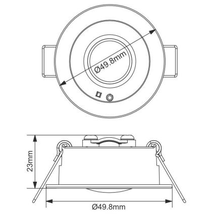 LED Panik ugradbena lampa LED/1,2W/230V 6000K