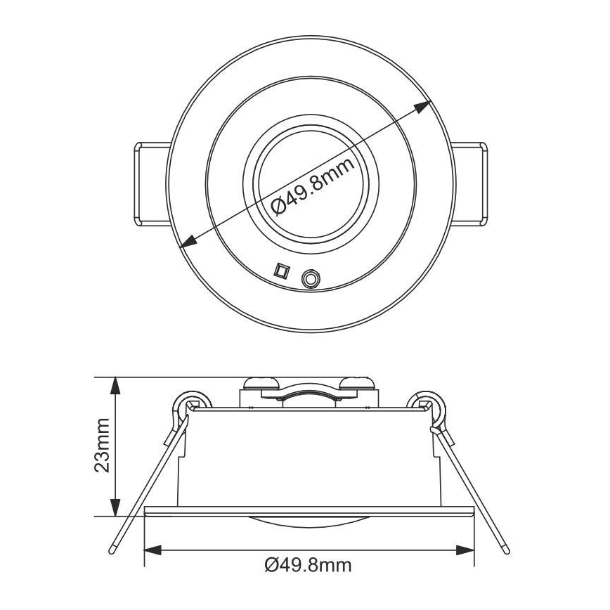LED Panik ugradbena lampa LED/1,2W/230V 6000K
