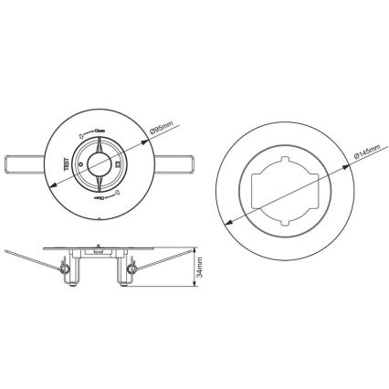 LED Panik ugradbena lampa LED/2W/230V 6000K