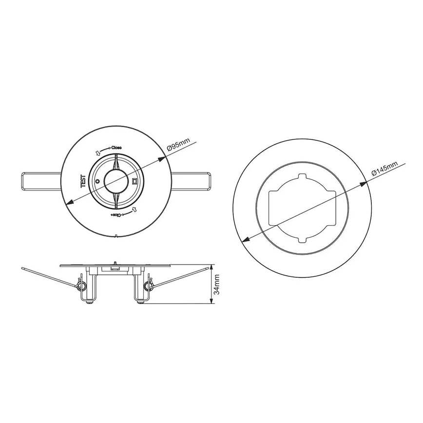 LED Panik ugradbena lampa LED/2W/230V 6000K