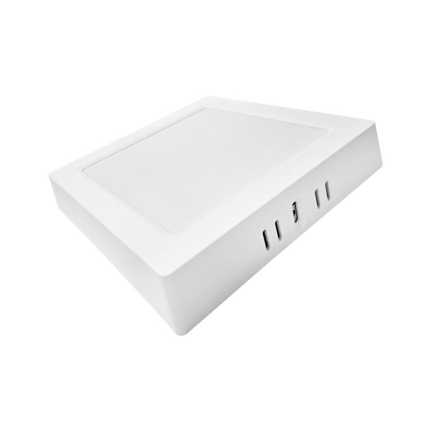 LED Plafonjera BLOCK LED/12W/230V 4000K 16,7x16,7 cm bela
