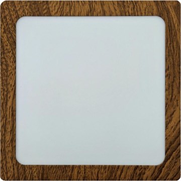 LED Plafonjera BLOCK LED/12W/230V 4200K 16,3x16,3 cm braon
