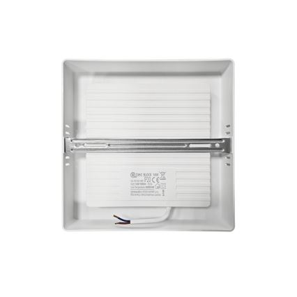 LED Plafonjera BLOCK LED/18W/230V 4000K 21,4x21,4 cm bela