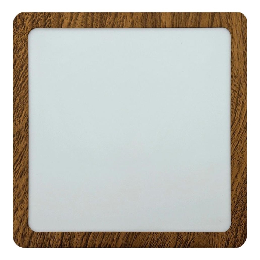 LED Plafonjera BLOCK LED/18W/230V 4200K 22x22 cm braon