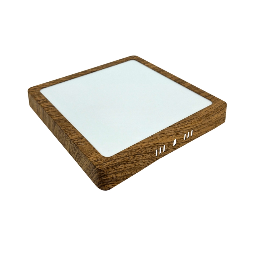 LED Plafonjera BLOCK LED/18W/230V 4200K 22x22 cm braon