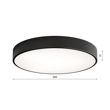 LED Plafonjera CLEO LED/69W/230V 4000K pr. 60 cm crno