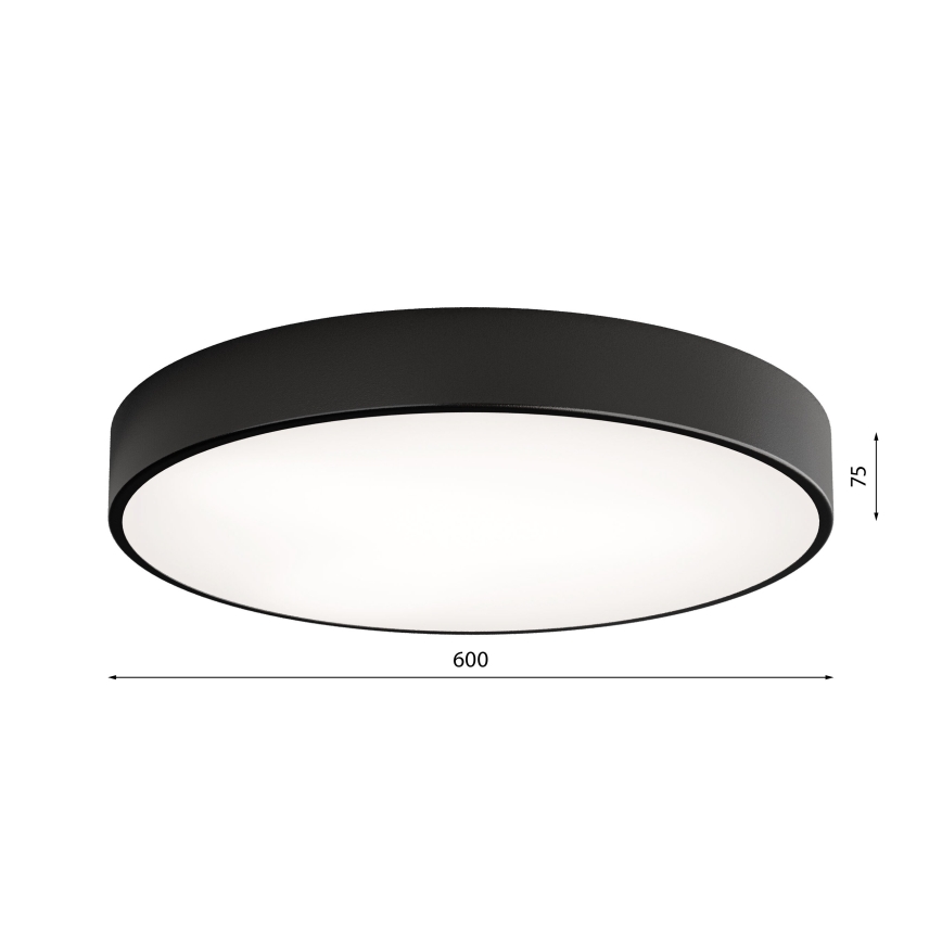 LED Plafonjera CLEO LED/69W/230V 4000K pr. 60 cm crno