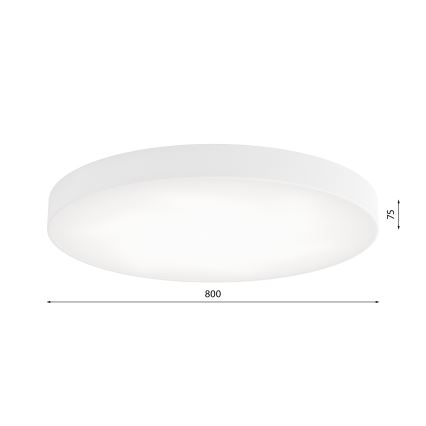 LED Plafonjera CLEO LED/96W/230V 3000K pr. 80 cm bela