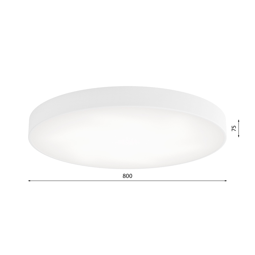 LED Plafonjera CLEO LED/96W/230V 3000K pr. 80 cm bela