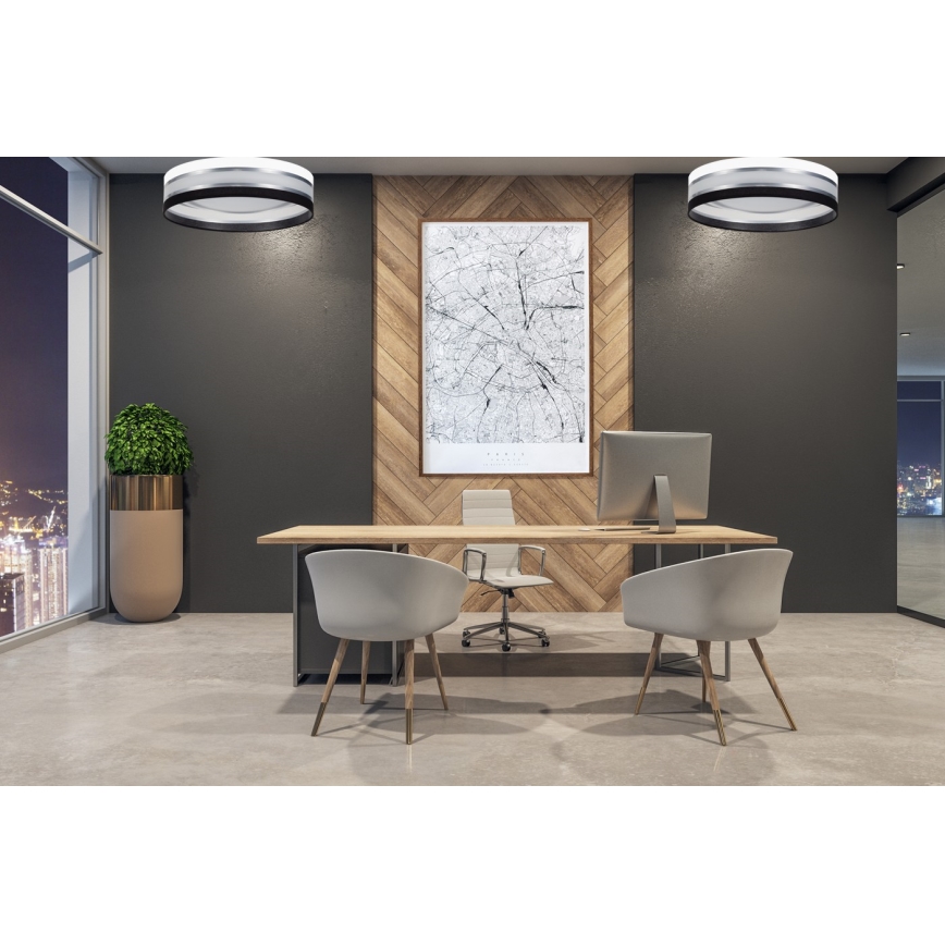 LED Plafonjera CORAL 1xLED/24W/230V crno/bela