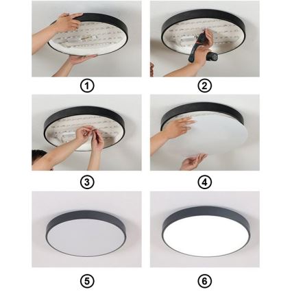 LED Plafonjera FELIZ LED/30W/230V 4000K pr. 30 cm crno