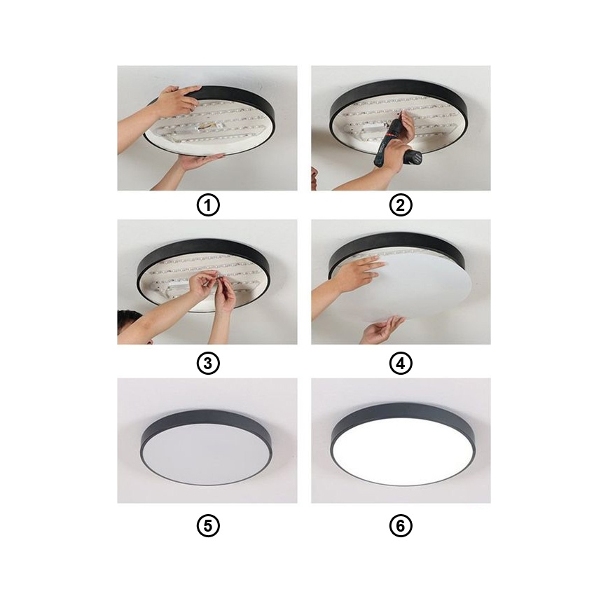 LED Plafonjera FELIZ LED/30W/230V 4000K pr. 30 cm crno
