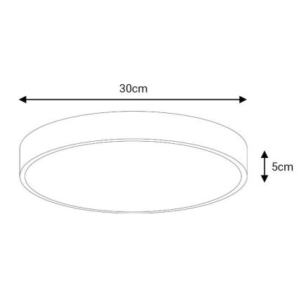 LED Plafonjera FELIZ LED/30W/230V 4000K pr. 30 cm crno