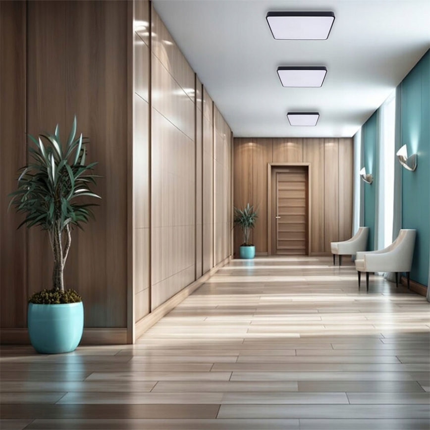 LED Plafonjera FELIZ LED/40W/230V 4000K 40x40 cm crno