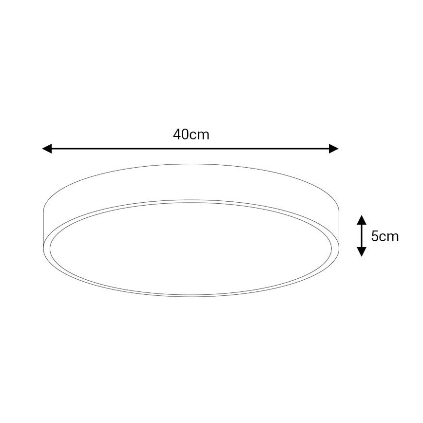 LED Plafonjera FELIZ LED/40W/230V 4000K pr. 40 cm crno