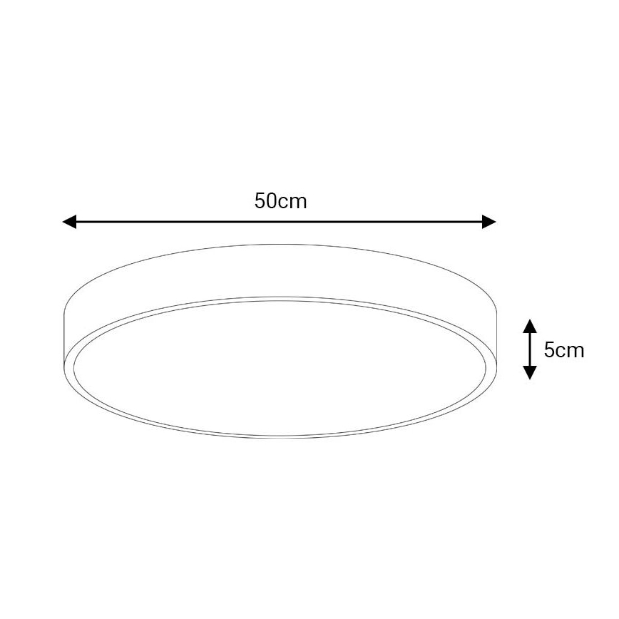 LED Plafonjera FELIZ LED/50W/230V 4000K pr. 50 cm crno