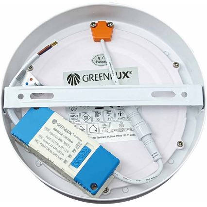 LED Plafonjera FENIX LED/12W/230V 2900/3900/5800K pr. 16,8 cm bela
