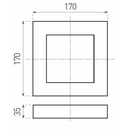 LED Plafonjera FENIX LED/12W/230V 3800K 17 cm