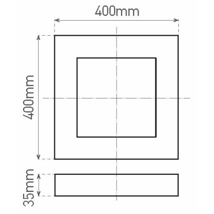 LED Plafonjera FENIX LED/32W/230V 3800K 40 cm snežno bela
