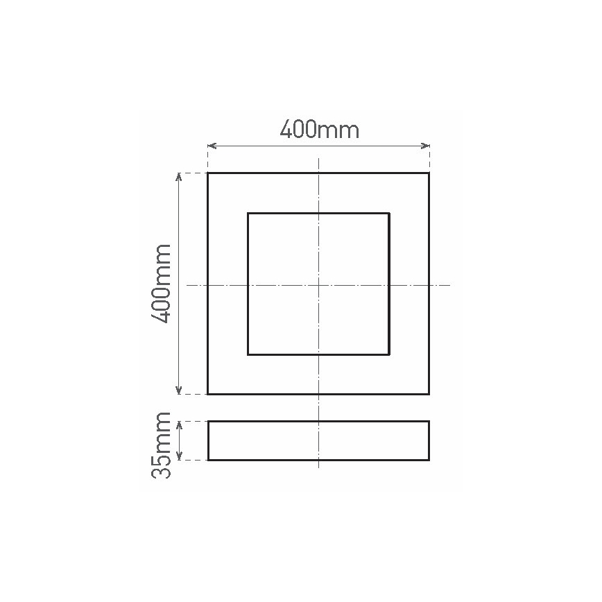 LED Plafonjera FENIX LED/32W/230V 3800K 40 cm snežno bela